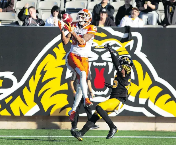  ?? — THE CANADIAN PRESS FILES ?? ‘I’m always working on things after practice, constantly working on my body and constantly working on my game,’ says Lions wide receiver DeVier Posey, above, left. ‘I’m never satisfied with where I am.’