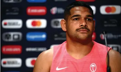  ?? Archambaul­t/AFP/Getty Images ?? Fiji's hooker Sam Matavesi has returned to Cornwall to be with his family following the death of his father. Photograph: Christophe