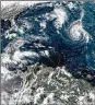  ?? NOAA VIA AP ?? This enhanced satellite image made available by NOAA shows Tropical Storm Florence.