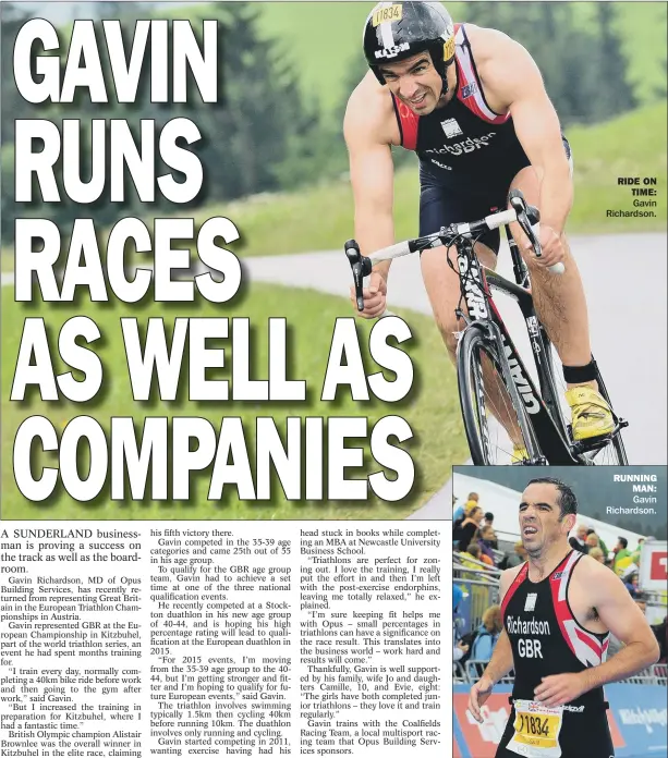  ??  ?? RIDE ON TIME: Gavin Richardson. RUNNING MAN: Gavin Richardson.