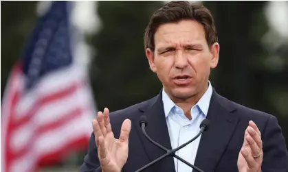  ?? Photograph: Mario Tama/Getty Images ?? Critics say linking the schools to China’s communist party with no evidence comes from DeSantis’s desire to stoke anti-Chinese sentiment.