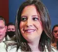  ??  ?? La congresist­a, Elise Stefanik