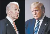  ?? AP FILE ?? The campaign of President Donald Trump, right, is focusing on Democrat Joe Biden and his ties to China.