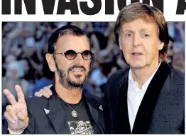  ?? Getty Images ?? COME TOGETHER: Ex-Beatles Ringo Starr and Paul McCartney, seen in 2016, are reportedly playing on the upcoming Rolling Stones album.