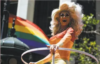  ?? Mason Trinca / Special to The Chronicle 2018 ?? Enthusiasm marks the San Francisco Pride Parade in June 2018.