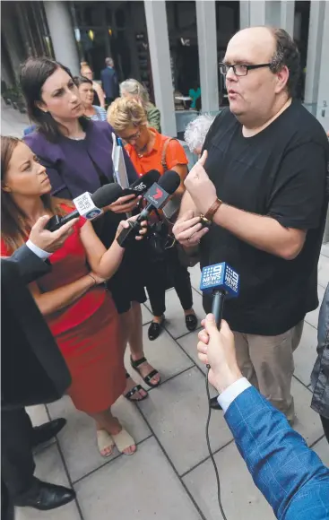  ??  ?? HORRIFIED: Oakden whistleblo­wer Stewart Johnston in Adelaide yesterday. Picture: AAP