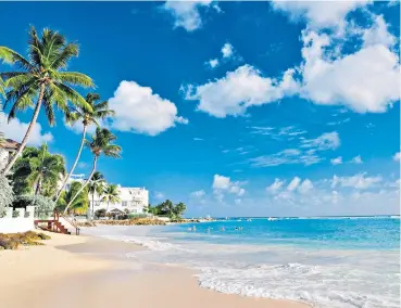  ??  ?? i Accra Beach in Barbados, where Craig Charles, below, prefers a villa to a hotel so he and his wife Jackie can ‘pretend it’s our home’