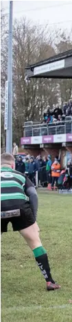  ?? Rob. Hockney ?? A packed house at Priory Park watches Macclesfie­ld’s victory against Lymm