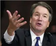  ?? ANDREW HARNIK, POOL — THE ASSOCIATED PRESS ?? Supreme Court nominee Brett Kavanaugh testifies before the Senate Judiciary Committee on Capitol Hill in Washington.