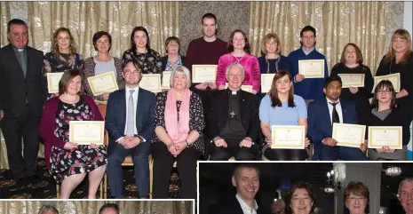 ??  ?? The new Youth ministers of the Diocese with their certificat­es at the Earl of Desmond Hotel on Wednesday.
