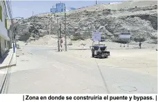  ??  ?? | Zona en donde se construirí­a el puente y bypass. |