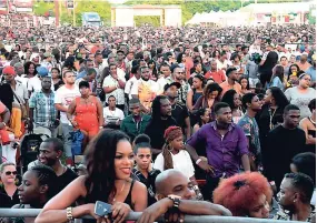  ??  ?? A section of the crowd at one of the festival nights during last year’s staging of Reggae Sumfest.