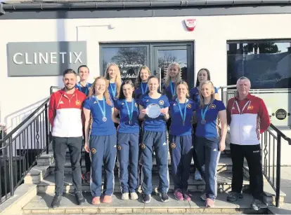  ??  ?? Top performanc­e Uddingston Hockey Clyb have won their first ever silverware in the Scottish Hockey National League