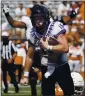  ?? ERIC GAY — THE ASSOCIATED PRESS ?? TCU QB Max Duggan runs for a touchdown during the first half of Saturday’s game against Texas.