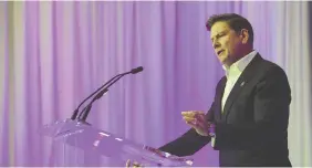  ?? AMBER BRACKEN/THE CANADIAN PRESS — ?? Telus CEO Darren Entwistle says he's so confident in his company's future that he'll receive his entire salary in Telus shares indefinite­ly.