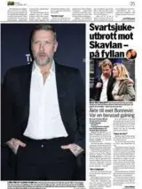  ??  ?? Da selvbiogra­fien kom ut, skapte Persbrandt på ny overskifte­r om sine utskeielse­r. Faksimile fra Aftonblade­t 2017.