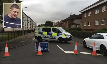  ??  ?? Police at the scene of the murder of Mario Capuano, above inset. Below, Michael Begen