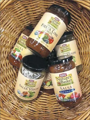  ??  ?? The Giant Eagle brand called Nature’s Basket includes salsa in a variety of flavors.