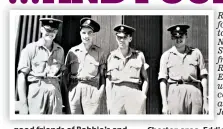  ?? ?? Reporting for duty (left to right): National Service friends Robbie, Eddie, an unknown colleague and John in Jordan, 1956