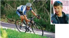  ??  ?? A sinistra, Paolo Savoldelli, in discesa, nella tappa da Marostica a Zoldo Alto, nel Giro d’Italia che ha vinto nel 2005. A destra, Felice Gimondi nel 1973 e dopo la caduta nell’Eroica del 2017