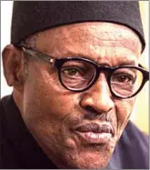  ??  ?? President Muhammadu Buhari