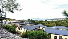  ??  ?? Holiday house look out to sea views at the Krk Premium Camping Resort.