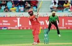  ?? Courtesy: PSL ?? Misbah Ul Haq plays a shot during his innings for Islamabad United. He scored an unbeaten 61 off 36 balls.