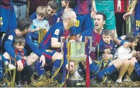  ?? FOTO: J. SIRVENT ?? El 21 de abril, la última de Iniesta en la memorable final ante el Sevilla