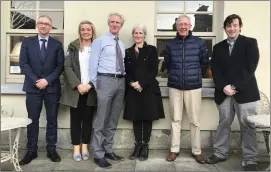  ??  ?? Pictured outside the Townhouse Cafe in Doneraile prior to last Thursday’s public meeting were (L-R): Don Colbert, Wild Atlantic Way/ Fáilte Ireland; Triona O’Mahony, Munster Vales: Pádraig Casey, CEO, Ballyhoura Developmen­t: Mary Heffernan, principal officer, OPW; John McDonnell, vice-chair of the Mallow Developmen­t Partnershi­p and Conor Nelligan, heritage officer, Cork County Council.