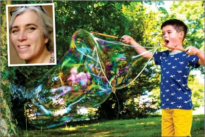  ??  ?? CONCERN: Paola Dyboski-Bryant, inset, says her bubble toys will be more expensive to cover the new costs