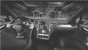  ??  ?? Tesla has been under fire for marketing “full self- driving.” PROVIDED BY TESLA