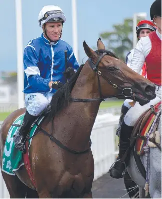  ?? Picture: STEVE HOLLAND ?? Dan Griffin gave his jockeys premiershi­p rivals a big headstart.