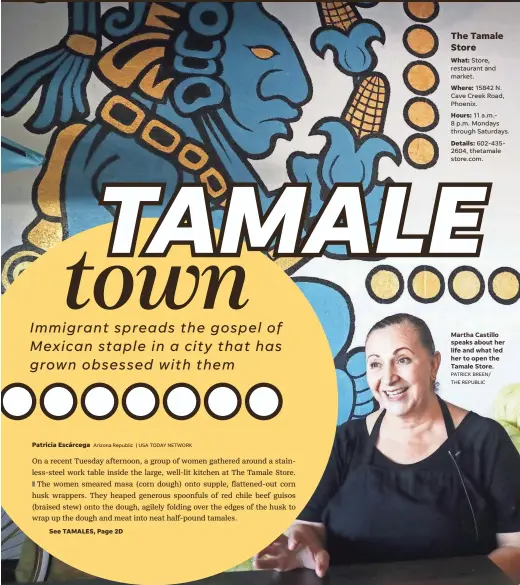  ?? PATRICK BREEN/ THE REPUBLIC ?? Martha Castillo speaks about her life and what led her to open the Tamale Store.