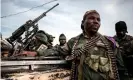  ??  ?? ‘The eastern DRC has been caught in a series of conflicts since 1994 that have killed more than 5 million people.’ Soldiers of the Armed Forces of the Democratic Republic of the Congo (FARDC) in Djugu, eastern DRC. Photograph: John Wessels/AFP/Getty Images