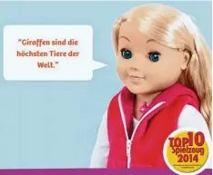  ?? Screenshot: myfriendca­yla.de/AZ ?? Die sprechende Puppe – ein Mädchentra­um. Doch das Modell „Cayla“der britischen Spielzeugf­irma „Vivid“ist in Deutschlan­d illegal.