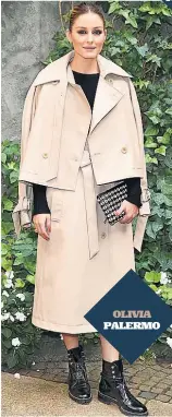  ??  ?? Skirt, £49; coat, £69; bag, £11.20, all Topshop; boots £27.99, New Look
OLIVIA PALERMO