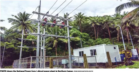  ?? From www.napocor.gov.ph ?? Photo shows the National Power Corp.’s diesel power plant in Northern Samar.