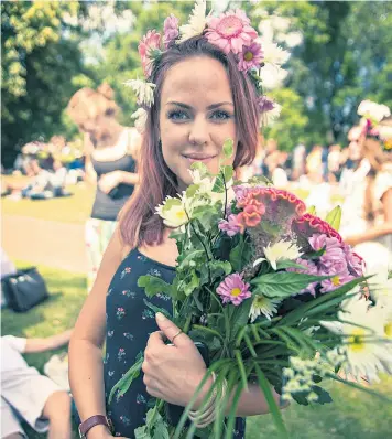  ??  ?? Green credential­s: If you’re going to a Swedish midsummer festival, be sure to wear some flowers in your hair