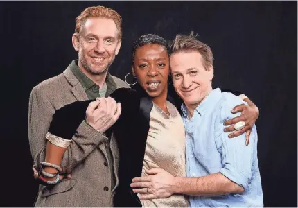  ?? ROBERT DEUTSCH/USA TODAY ?? Paul Thornley (Ron Weasley), Noma Dumezweni (Hermione Granger) and Jamie Parker (Harry Potter) bring their acting wizardry in “Harry Potter and the Cursed Child” from London’s West End to Broadway.