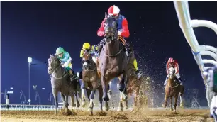  ?? - PHOTOS DRC ?? Zabeel Stables handler Bhupat Seemar has three runners in the UAE Derby on World Cup night including Mendelson Bay (left) and Killer Collect.