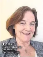  ??  ?? Colleen Harper, chair of the Halton Conservati­ves