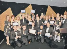  ??  ?? The winners at last year’s Peterborou­gh Telegraph Business Awards.