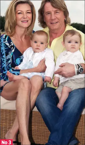  ??  ?? Parfitt with Lyndsay and their twins Tommy and Lily. They split last year
