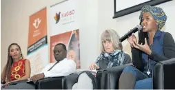  ??  ?? At the Kagiso Trust Education Conversati­ons in Soweto were, from left, Masechaba Ndlovu, Andile Mtotywa, Professor Caroline Long and Sonqoba Maseko.