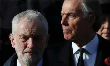  ?? Photograph: Simon Dawson/Reuters ?? Two of Keir Starmer’s predecesso­rs, Jeremy Corbyn (left) and Tony Blair (right)