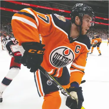  ?? DAVID BLOOM / POSTMEDIA NEWS FILES ?? Connor Mcdavid of the Edmonton Oilers is one of the athletes who wears CCM gear.
