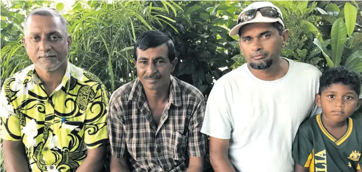  ?? Photo: ?? From Left-Labasa Cane Lorry and Tractor Drivers Club secretary Ahmad Hussain, president Sen Hussain and treasurer Vimal Dutt gathered at Tuatua in Labasa on December 29, 2017.