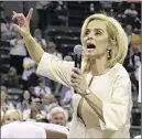  ?? ROD AYDELOTTE / AP ?? Baylor coach Kim Mulkey, who received swift criticism for her comments defending the school Saturday, said, “I’m all for supporting victims.”