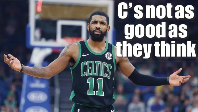  ?? ASSOCIATED PRESS ?? HUH? Kyrie Irving questions a call during the Celtics’ loss to the Magic Saturday night.