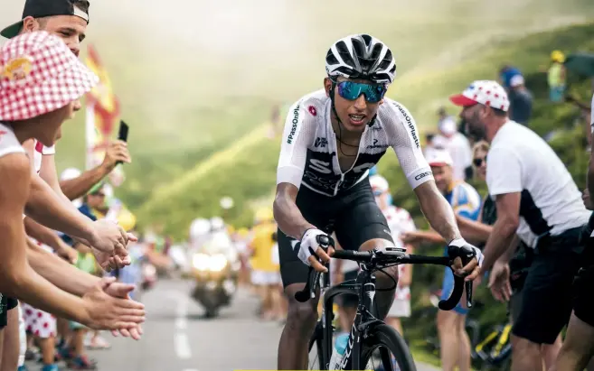  ??  ?? Bernal made his Tour de France debut this July, and was Sky's MVP in the mountains